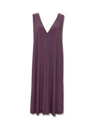 V Yaka Çan Elbise - Leylak