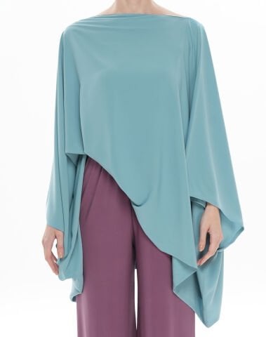 İpekli Kimono Bluz - Mint