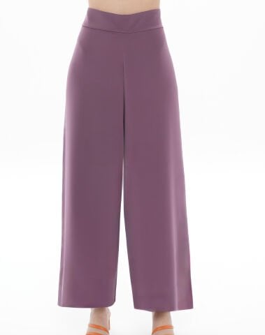 Klasik Bol Paça Pantolon - Lila