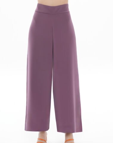 Klasik Bol Paça Pantolon - Lila