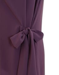 Kısa A Kesim Bağlamalı Elbise - Lila